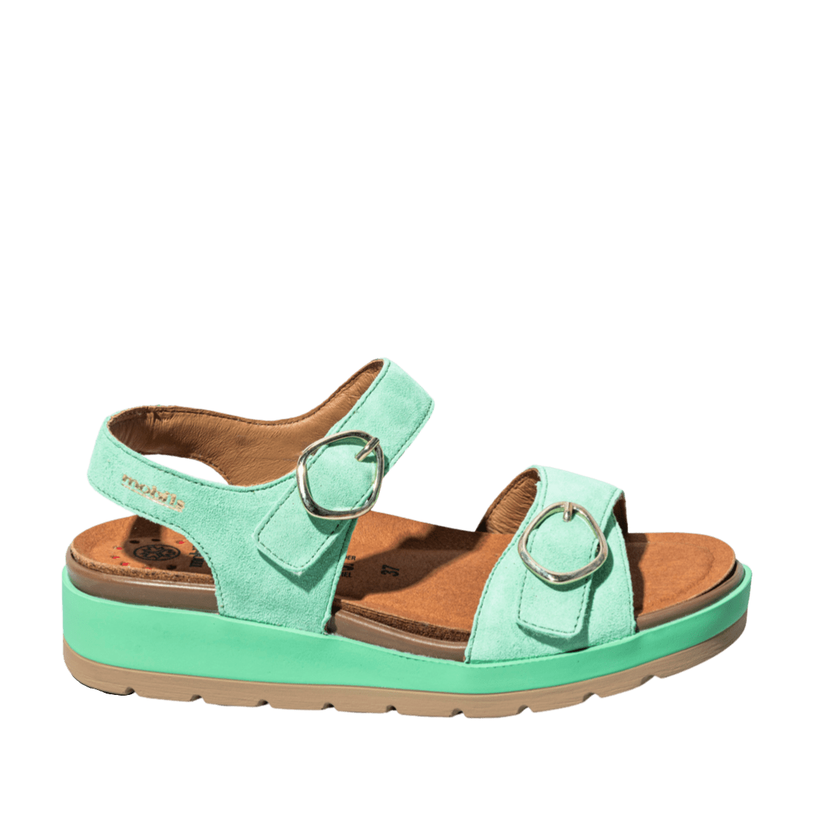 Sandalo Mephisto Myranda Camoscio Verde Acqua - Mephisto - Calzature Savorè
