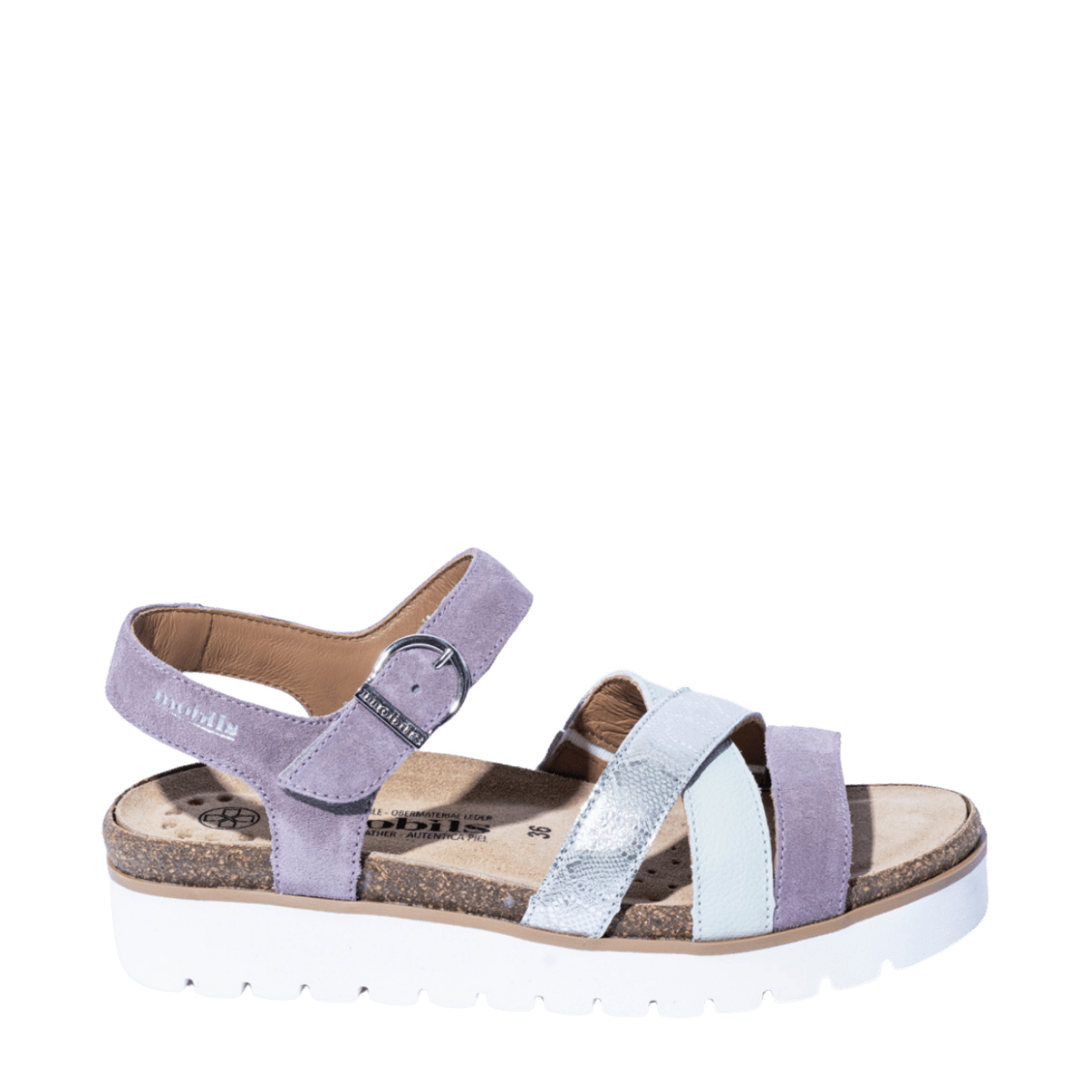 Sandalo Mephisto Thina Pelle e Camoscio Mallow - Mephisto - Calzature Savorè