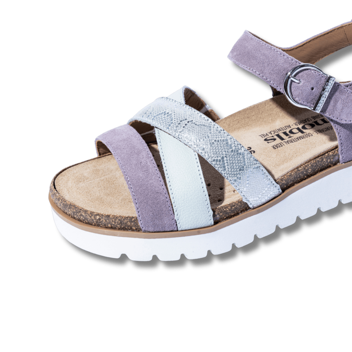Sandalo Mephisto Thina Pelle e Camoscio Mallow - Mephisto - Calzature Savorè