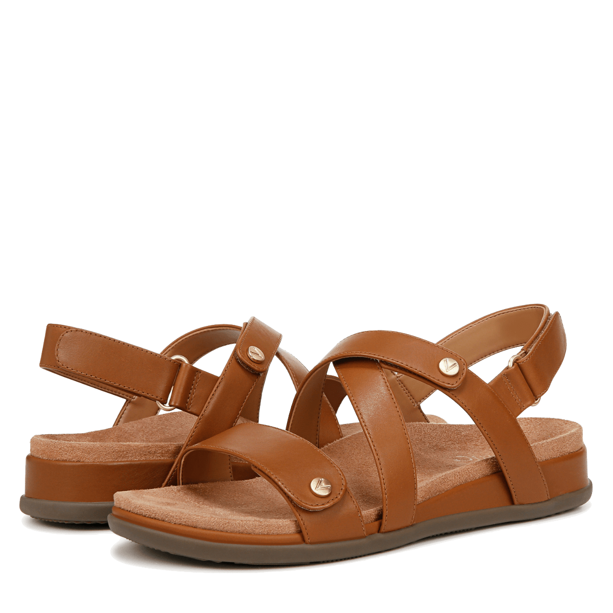 Sandalo Vionic Strap Cypress Pelle Tan - Vionic - Calzature Savorè