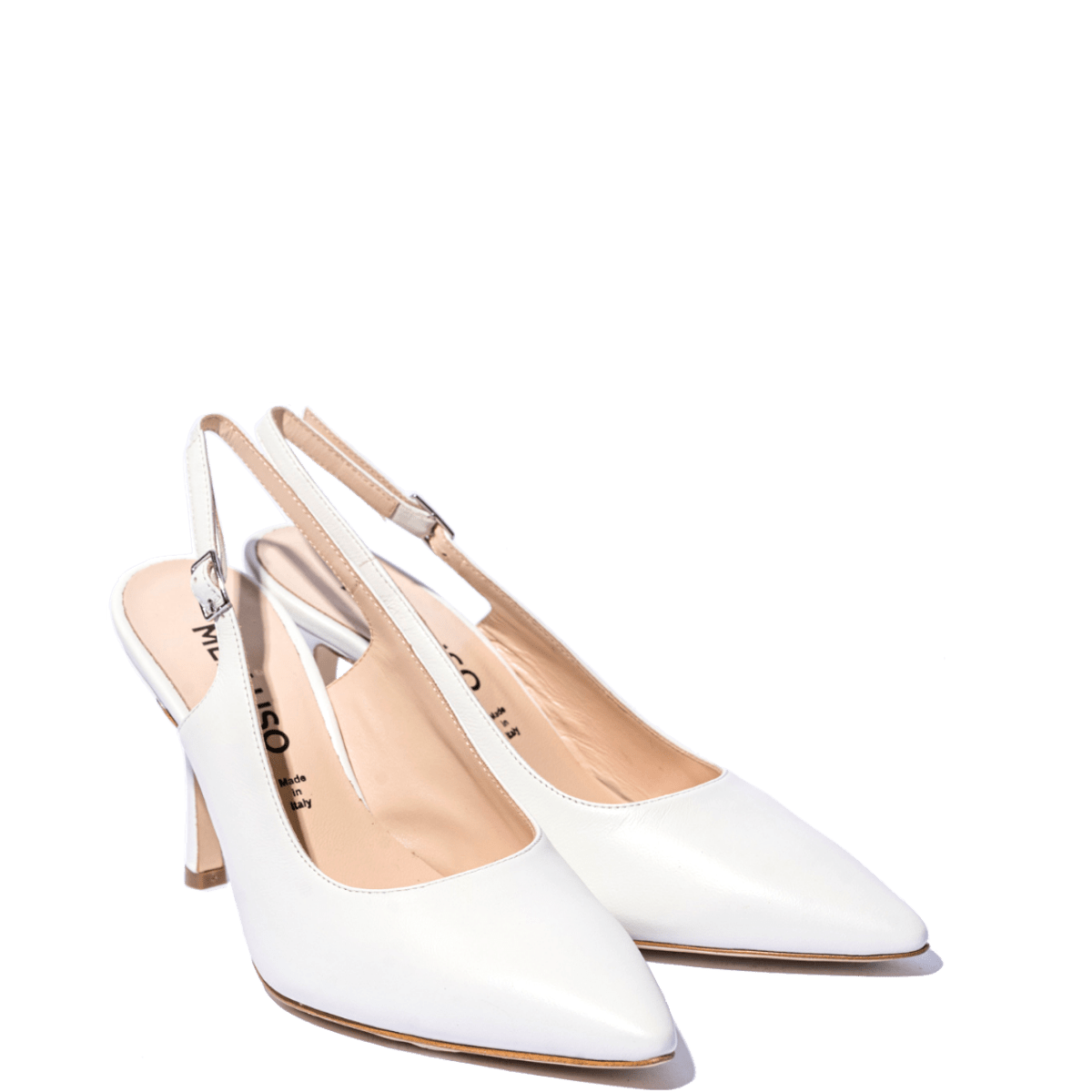 Slingback Alto Melluso Pelle Bianco Sposa - Melluso - Calzature Savorè