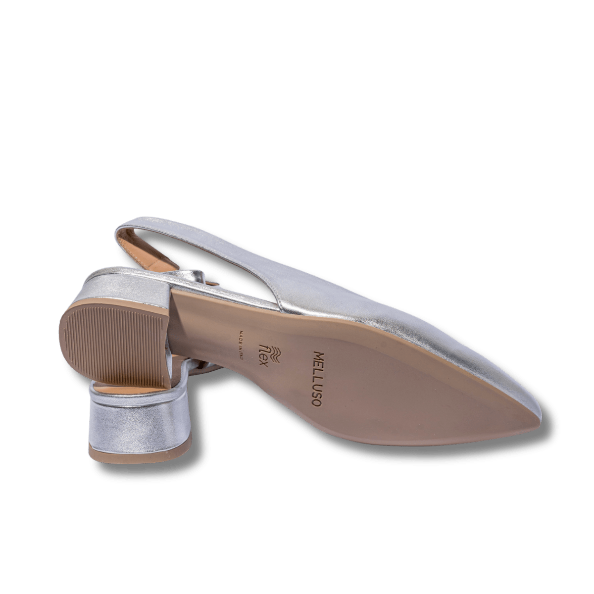 Slingback Mandorla Melluso Pelle Argento - Melluso - Calzature Savorè