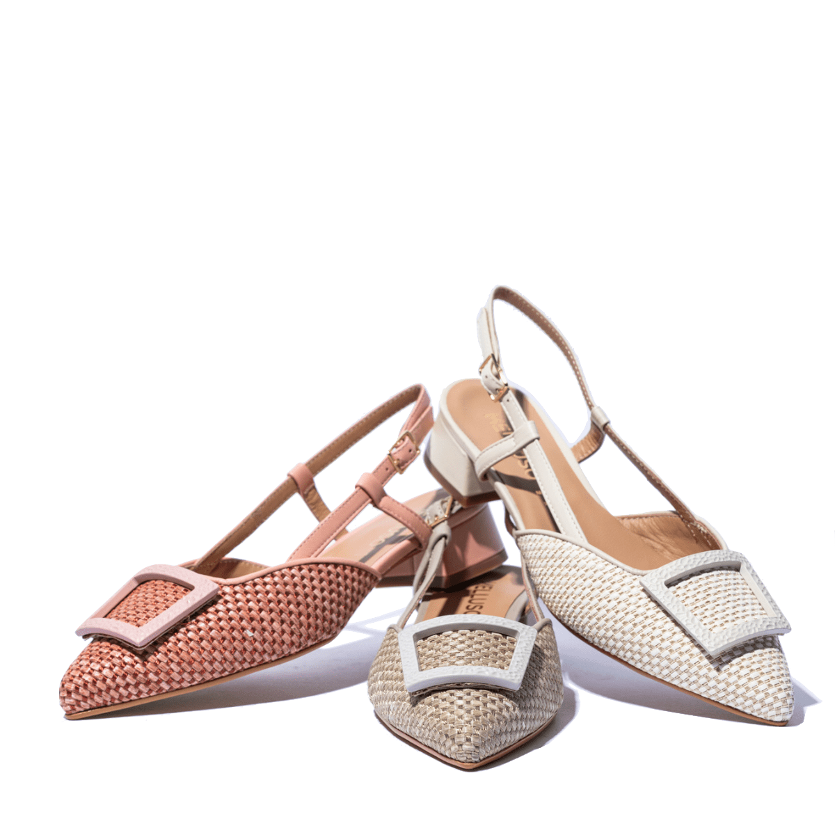 Slingback Melluso Arianna Pelle e Rafia Milk - Melluso - Calzature Savorè