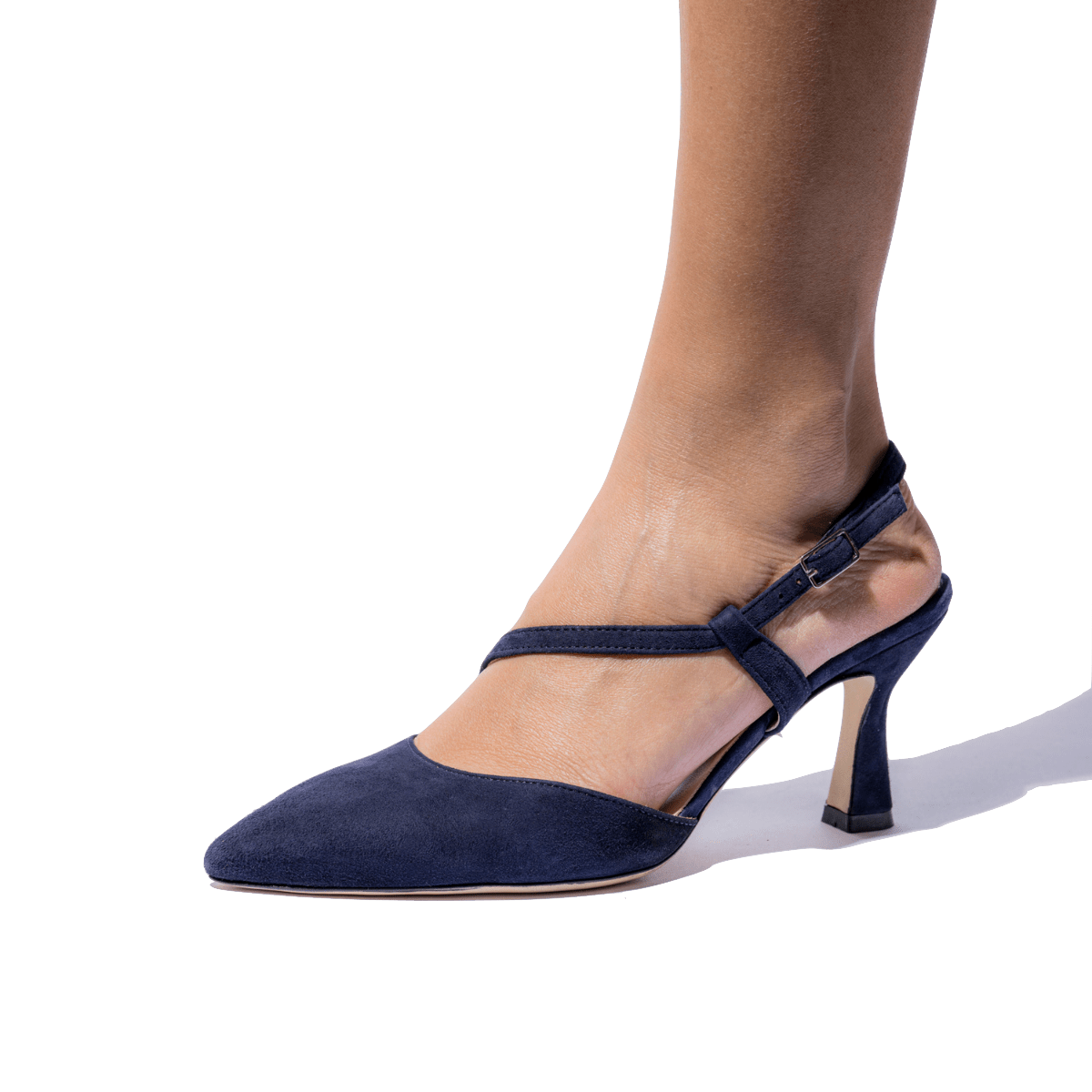 Slingback Melluso Cinturino Camoscio Blu Abyss - Melluso - Calzature Savorè