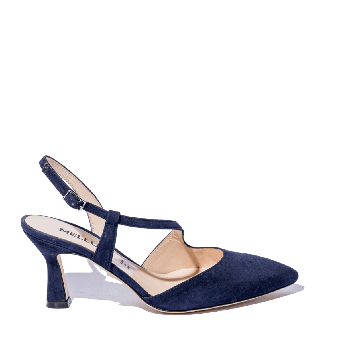 Slingback Melluso Cinturino Camoscio Blu Abyss - Melluso - Calzature Savorè