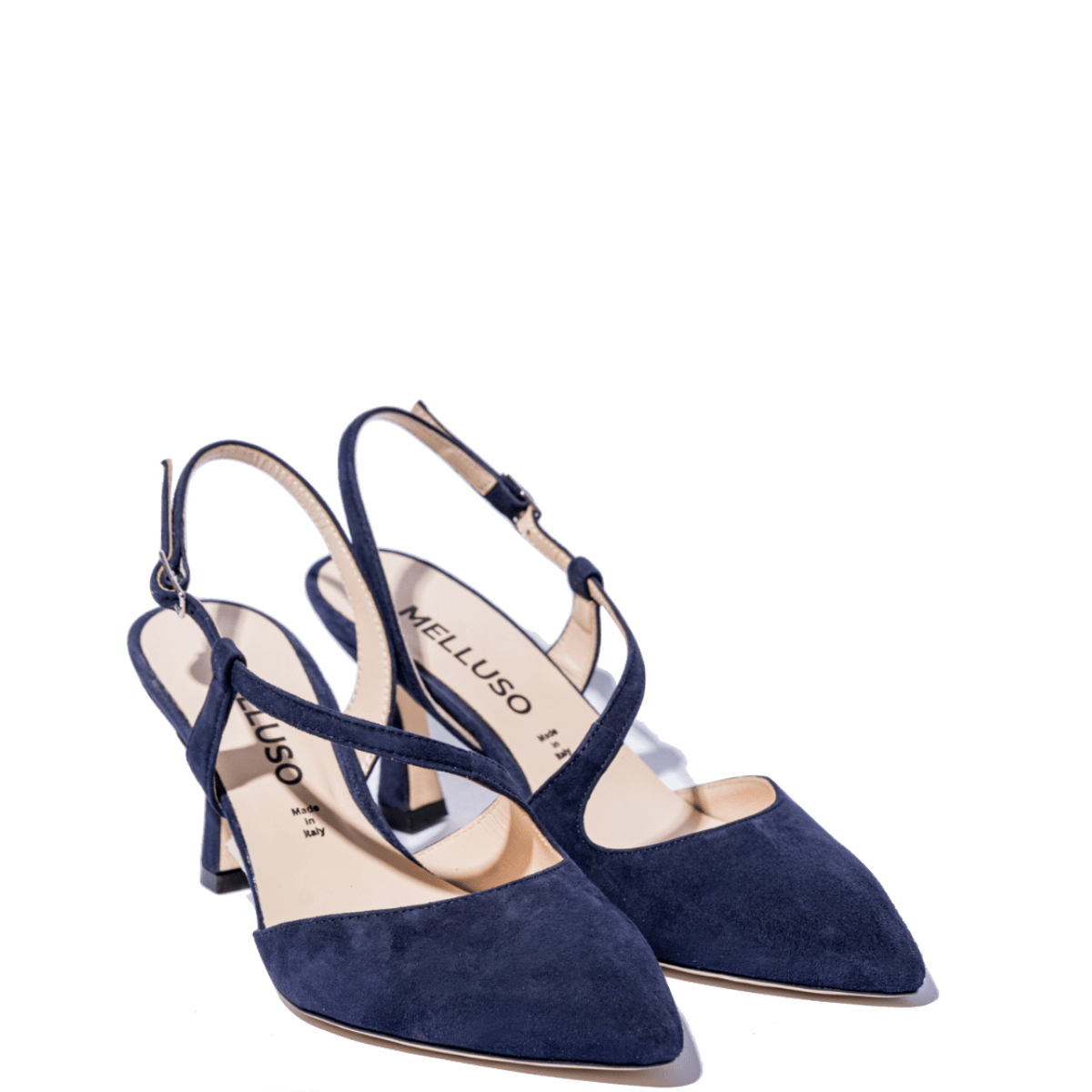 Slingback Melluso Cinturino Camoscio Blu Abyss - Melluso - Calzature Savorè