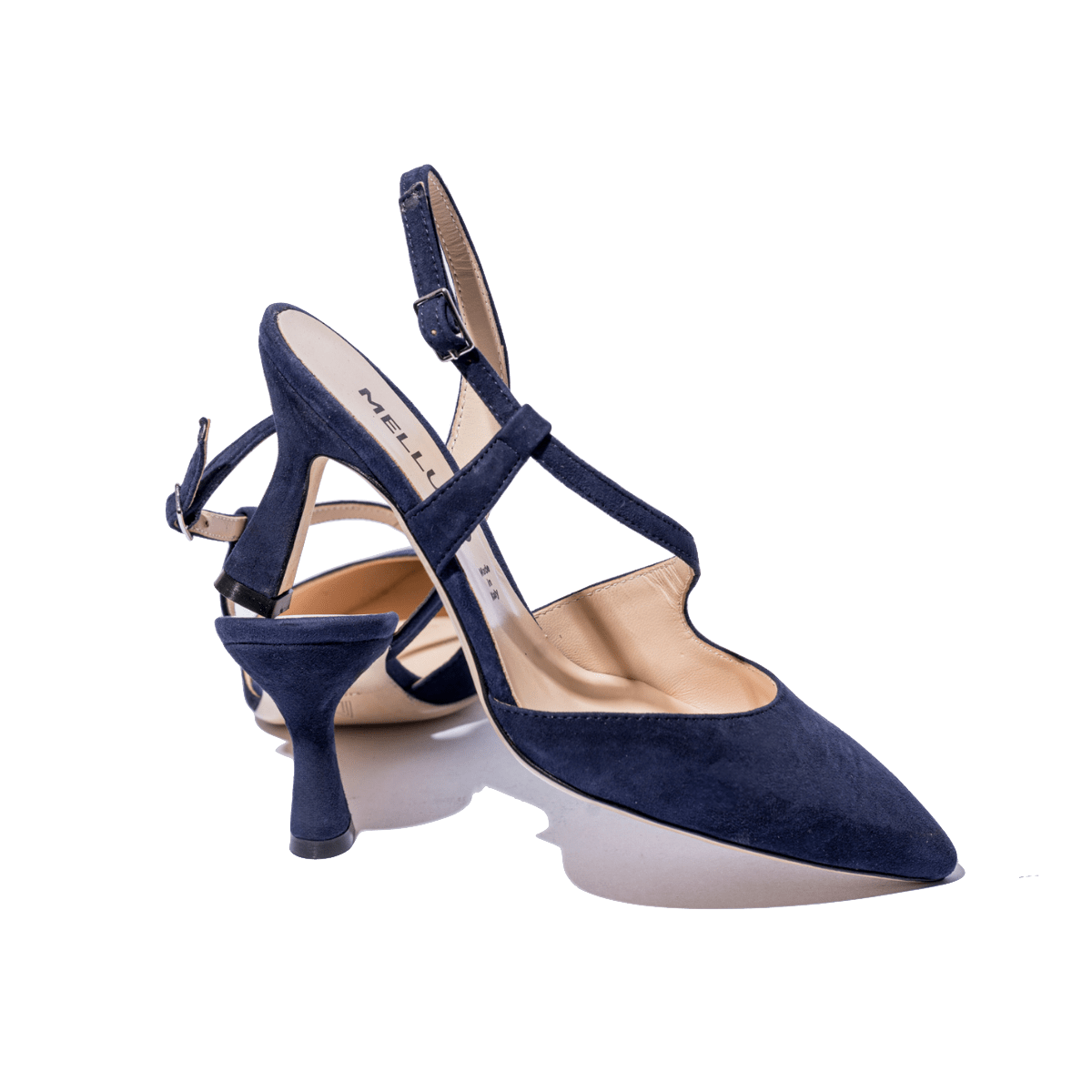 Slingback Melluso Cinturino Camoscio Blu Abyss - Melluso - Calzature Savorè