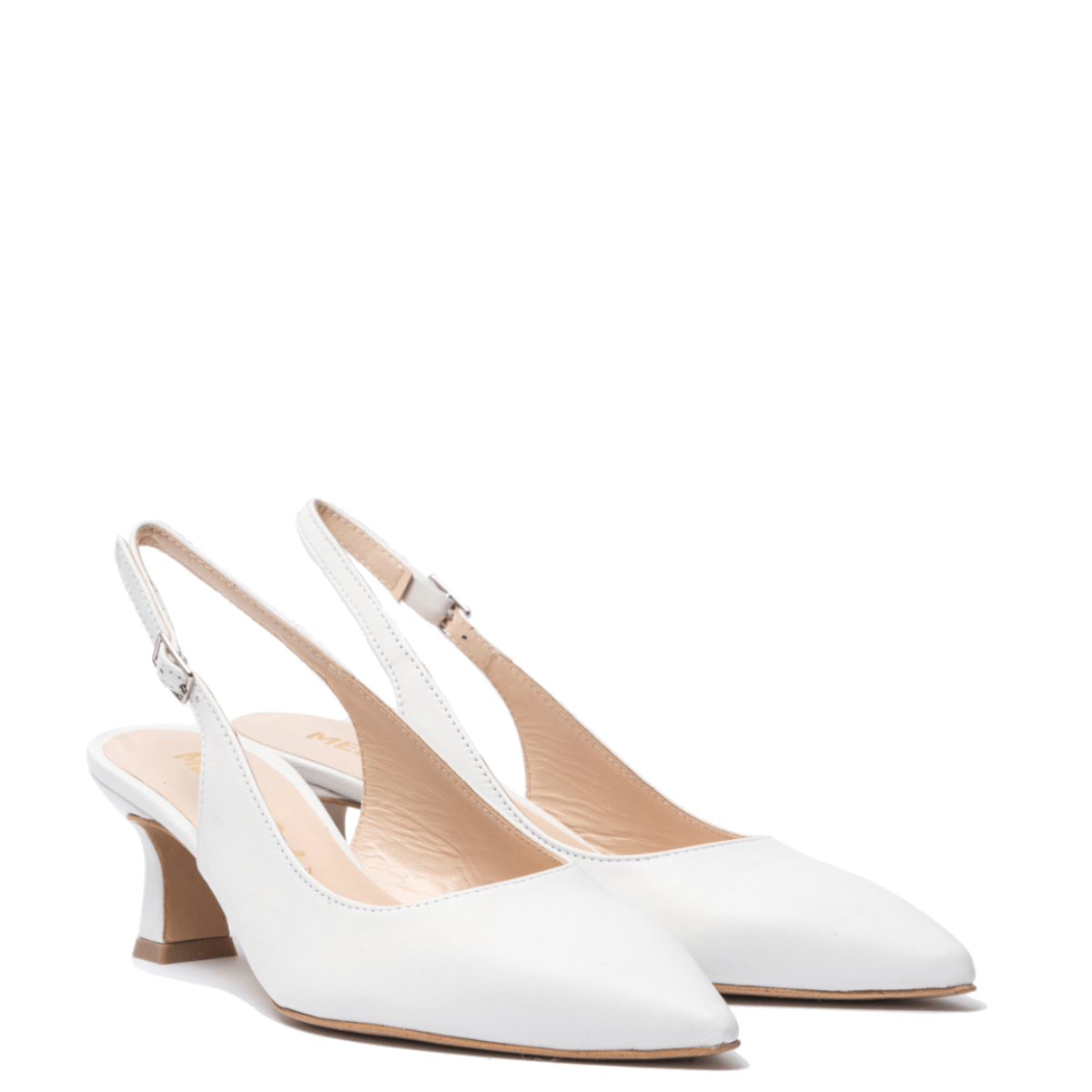 Slingback Melluso Pelle Bianco Sposa - Melluso - Calzature Savorè