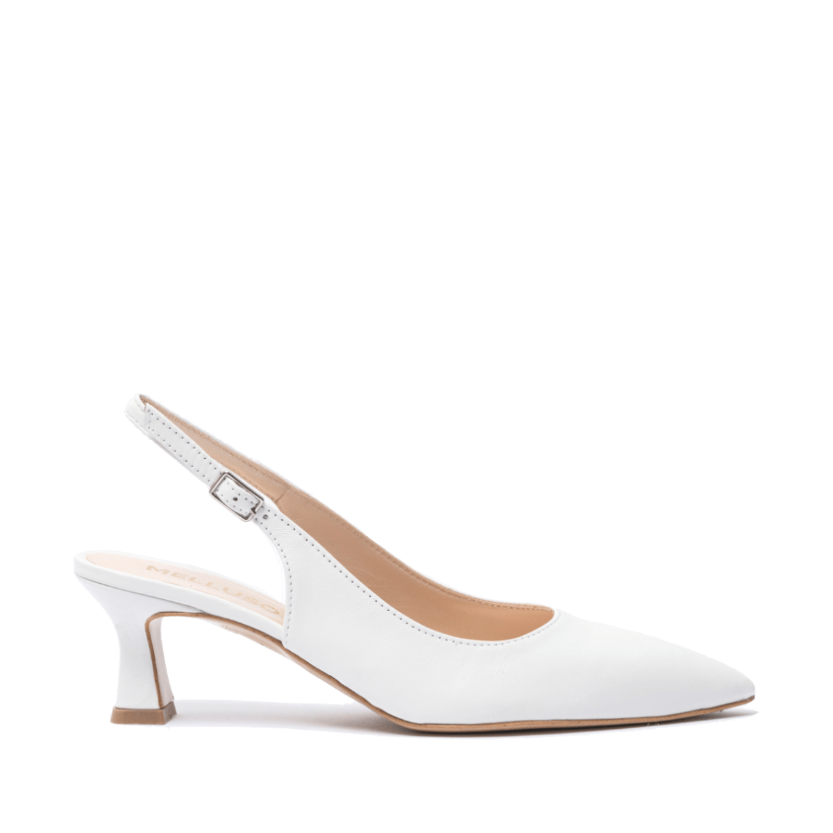 Slingback Melluso Pelle Bianco Sposa - Melluso - Calzature Savorè