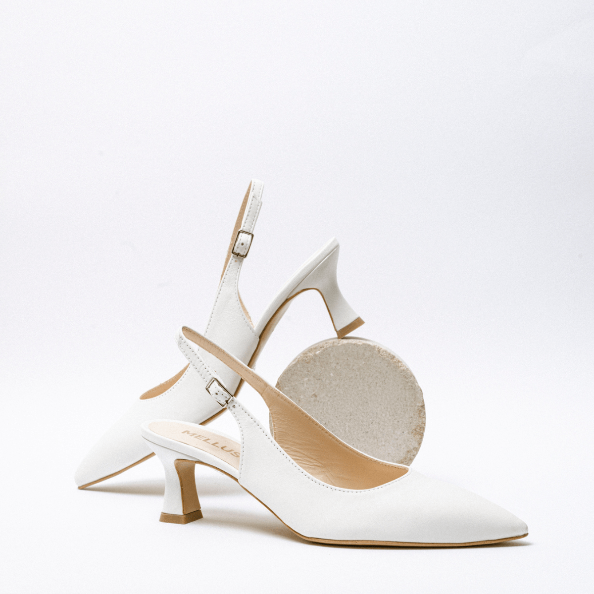 Slingback Melluso Pelle Bianco Sposa - Melluso - Calzature Savorè