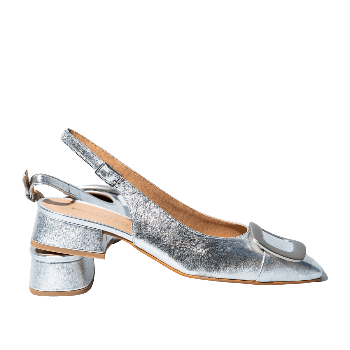 Slingback Melluso Vanessa Pelle Argento - Melluso - Calzature Savorè