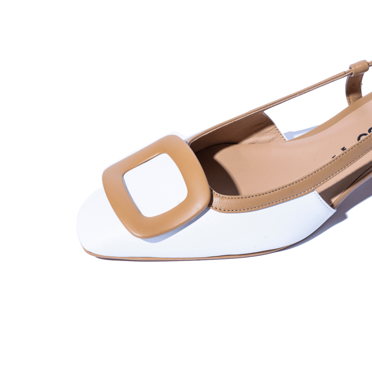 Slingback Melluso Vanessa Pelle Bianco - Cuoio - Melluso - Calzature Savorè