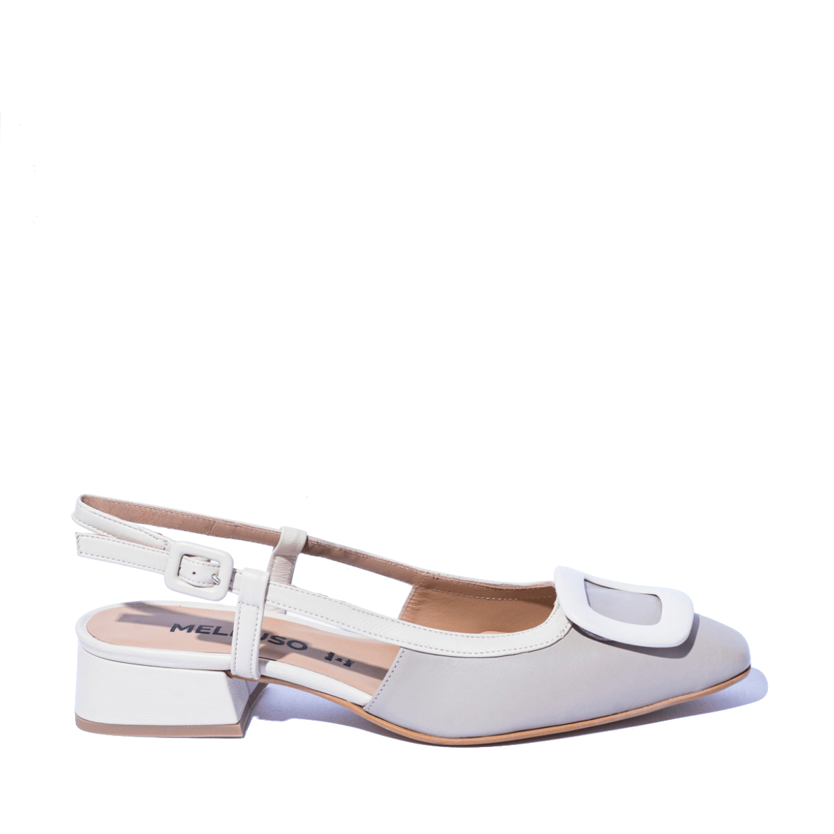 Slingback Melluso Vanessa Pelle Sabbia - Milk - Melluso - Calzature Savorè