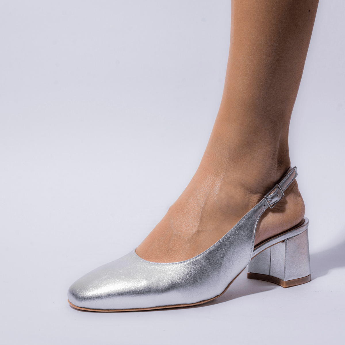 Slingback Melluso Viviana Pelle Argento - Melluso - Calzature Savorè