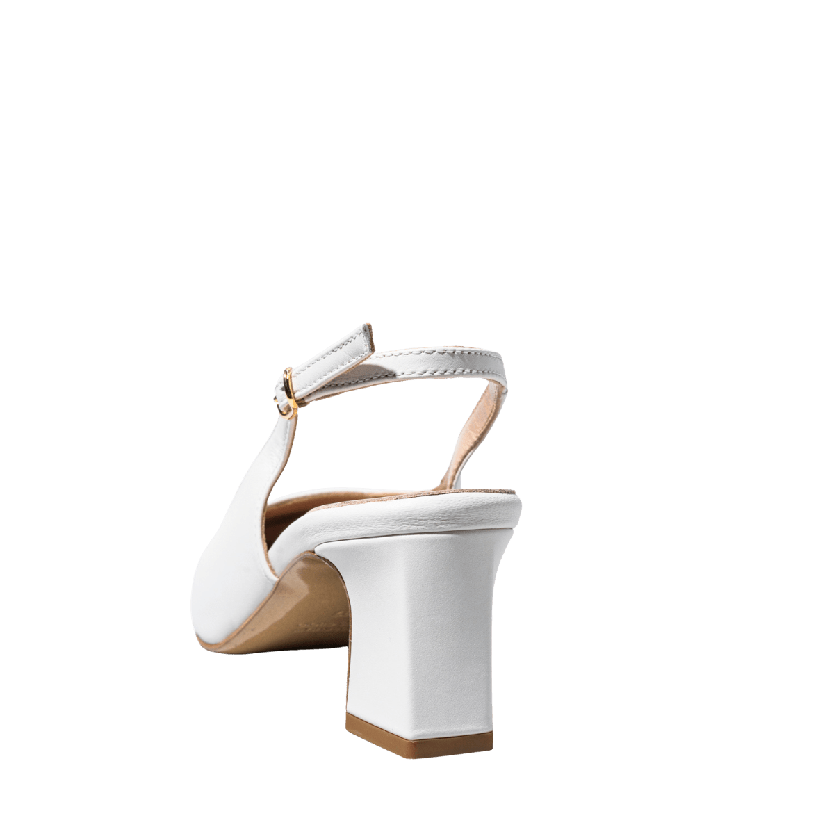 Slingback Savorè Punta Quadra Pelle Yogurt - Savorè - Calzature Savorè