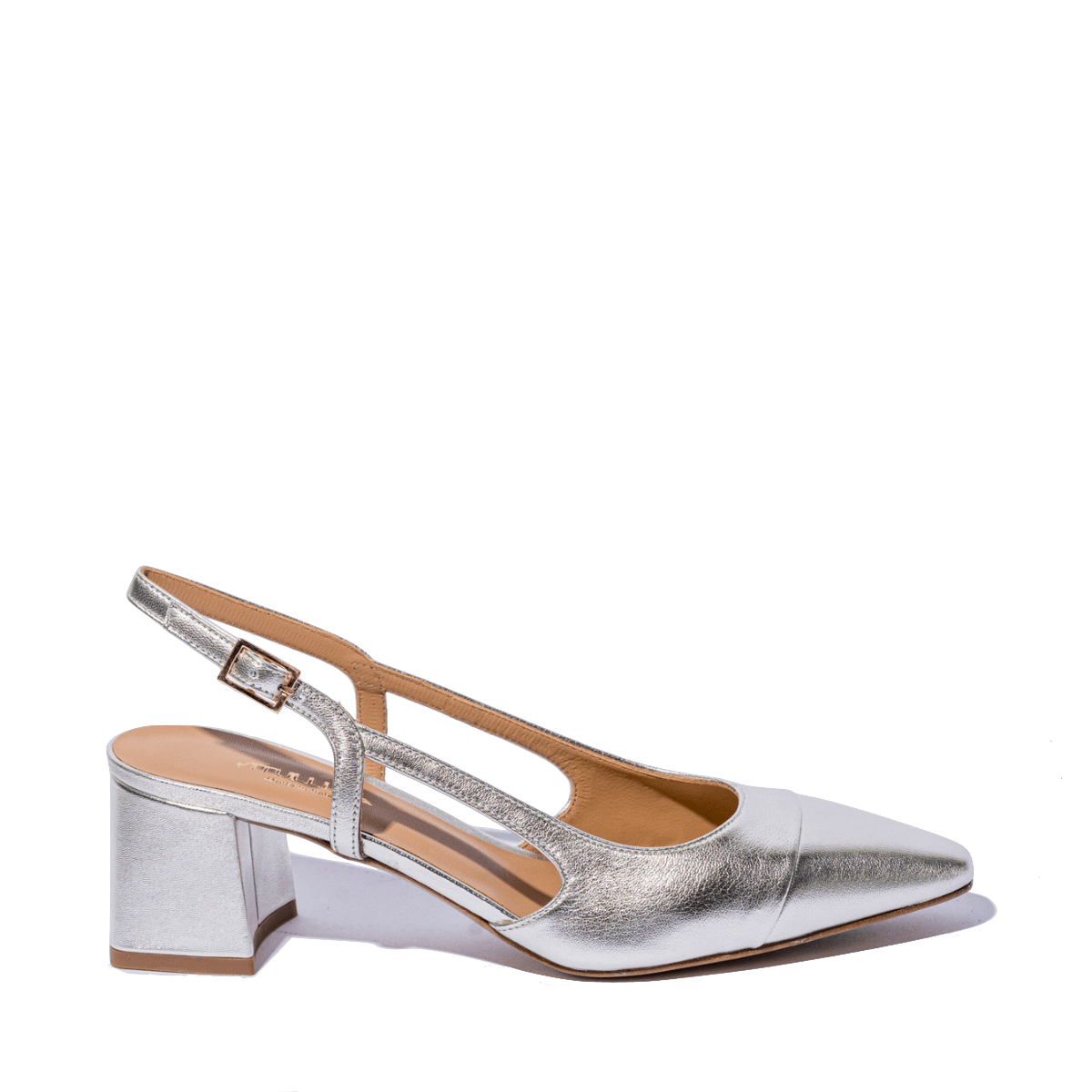 Slingback Vitulli & Co. Puntale Pelle Argento - Vitulli & Co. - Calzature Savorè
