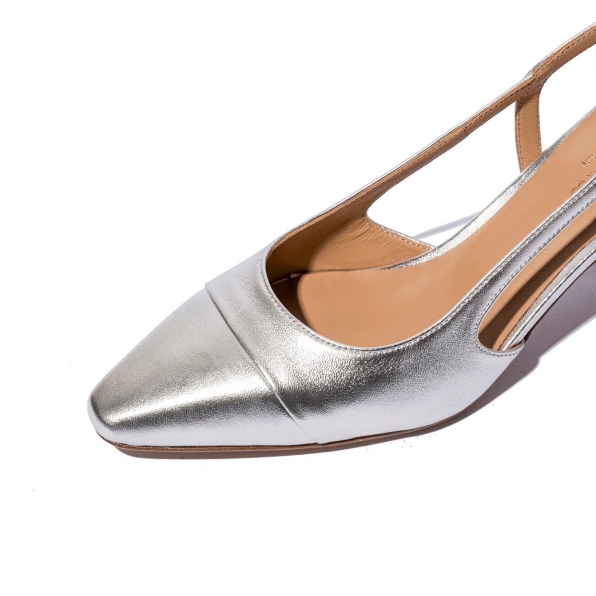 Slingback Vitulli & Co. Puntale Pelle Argento - Vitulli & Co. - Calzature Savorè