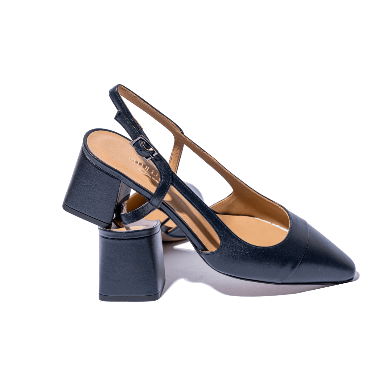 Slingback Vitulli & Co. Puntale Pelle Blu - Vitulli & Co. - Calzature Savorè