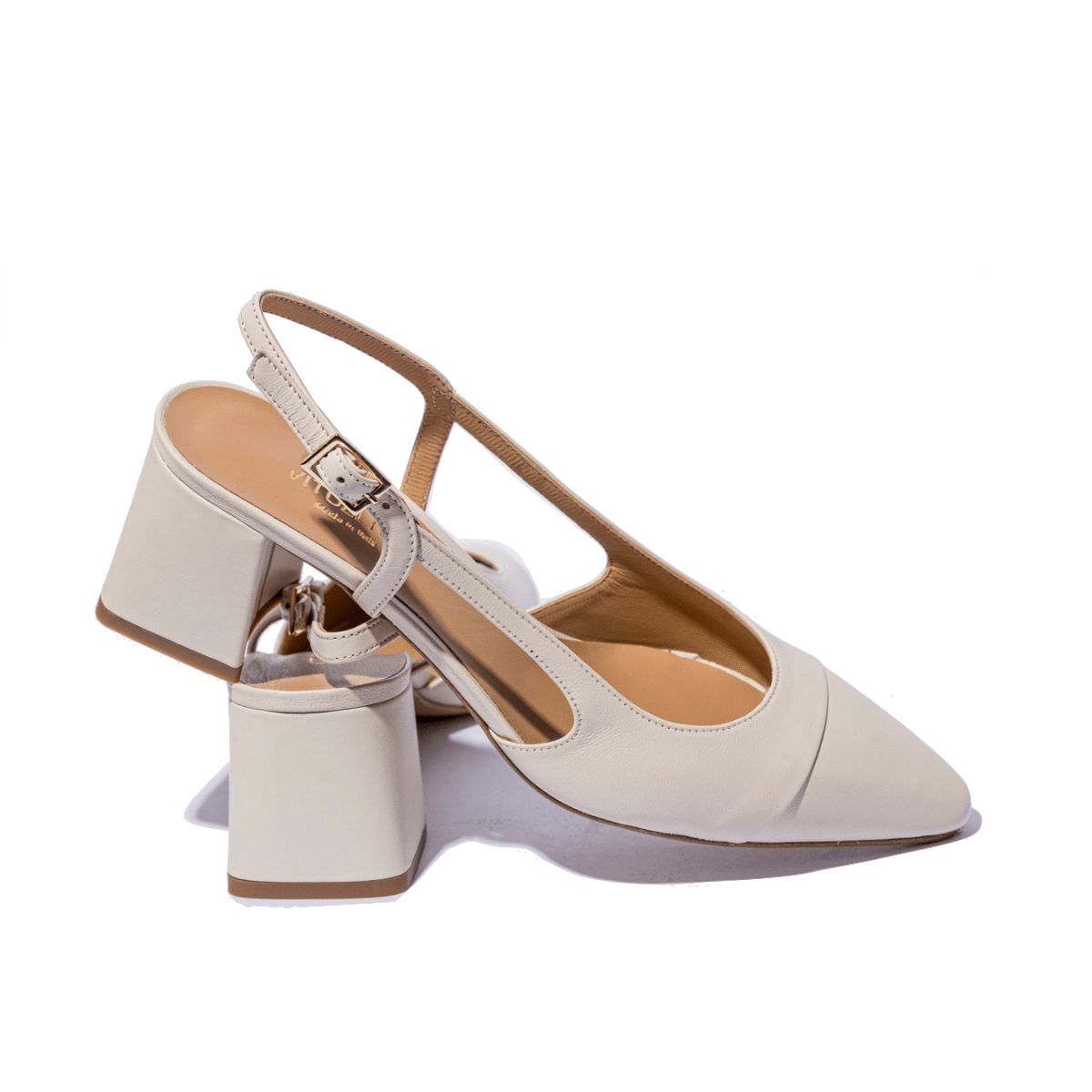 Slingback Vitulli & Co. Puntale Pelle Milk - Vitulli & Co. - Calzature Savorè