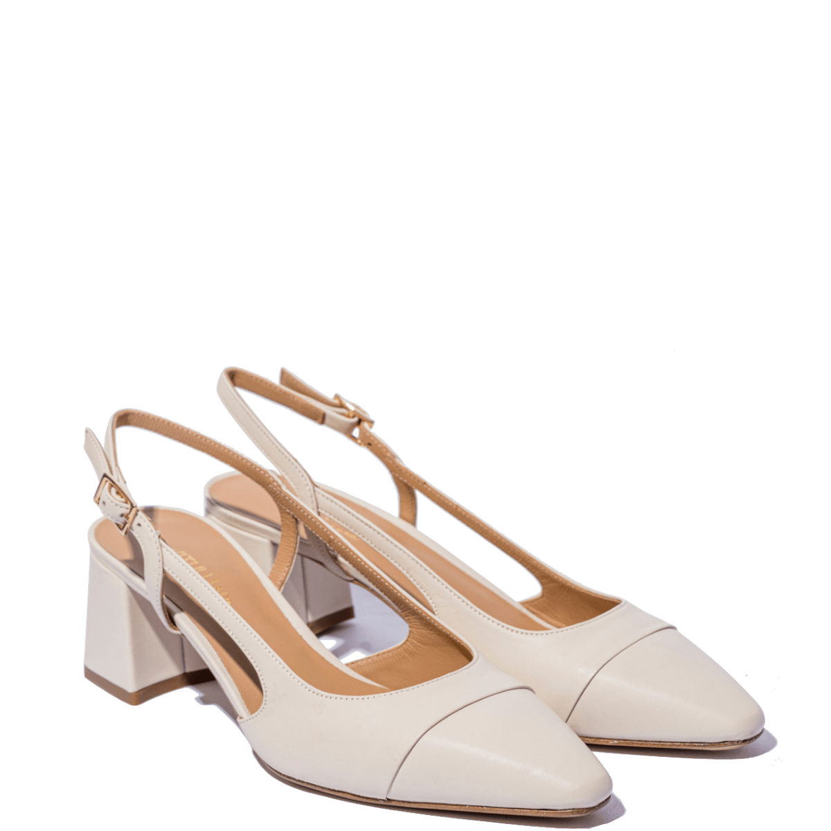 Slingback Vitulli & Co. Puntale Pelle Milk - Vitulli & Co. - Calzature Savorè
