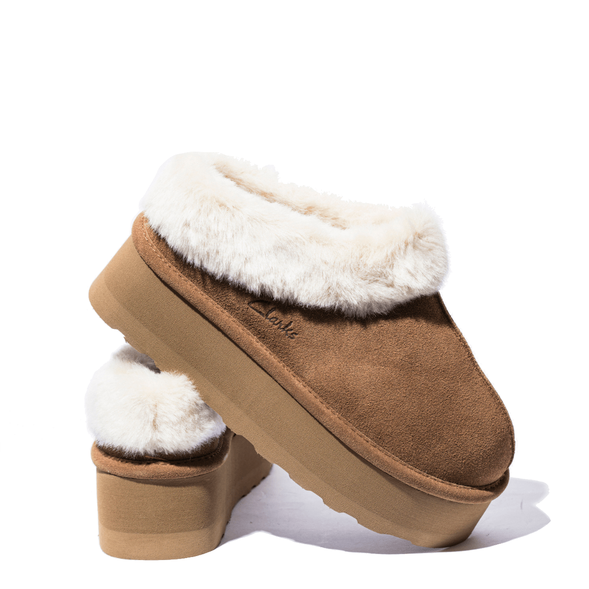 Slip - On Clark's Platform Camoscio Cognac - Clark's - Calzature Savorè