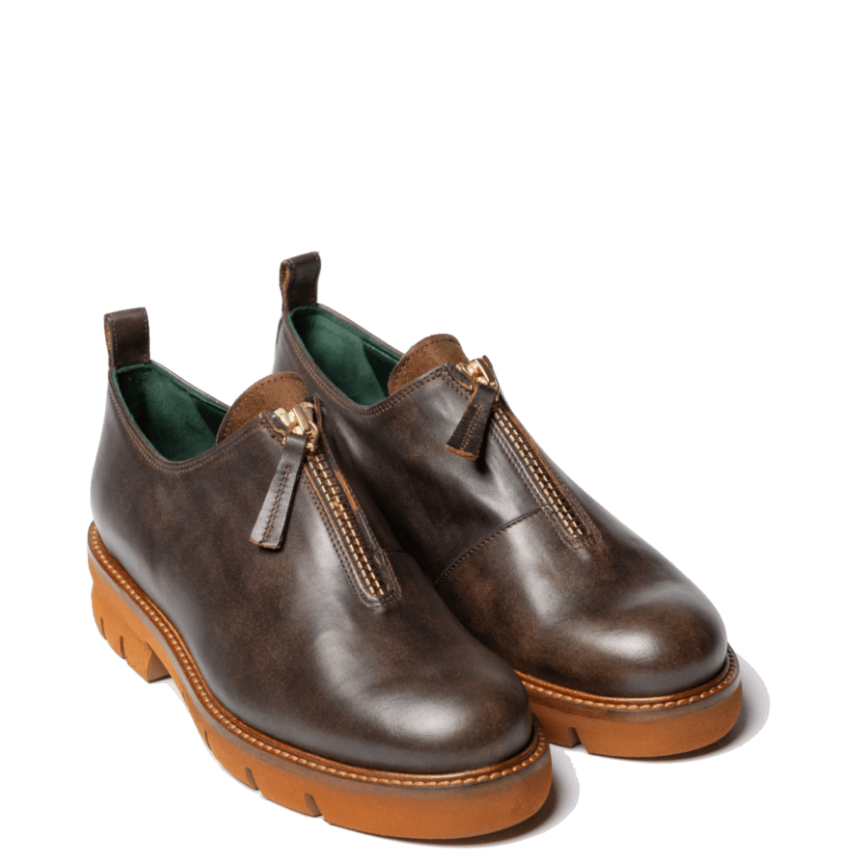 Slip - On Le Gazzelle Cerniera Pelle Rovere - Le Gazzelle - Calzature Savorè