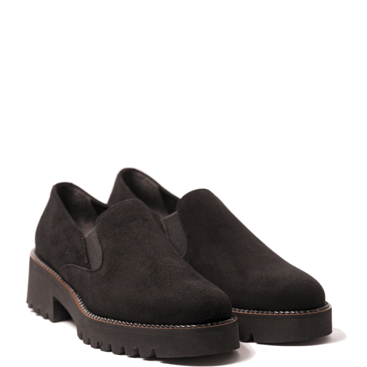 Slip - On Luca Grossi Liscio Camoscio Nero - Luca Grossi - Calzature Savorè