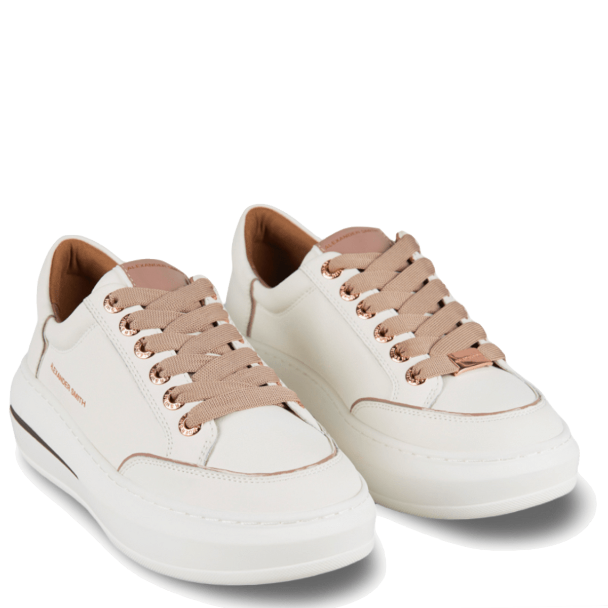Sneaker Alexander Smith Lancaster Pelle Martellata Off White / Light Sand - Alexander Smith London - Calzature Savorè