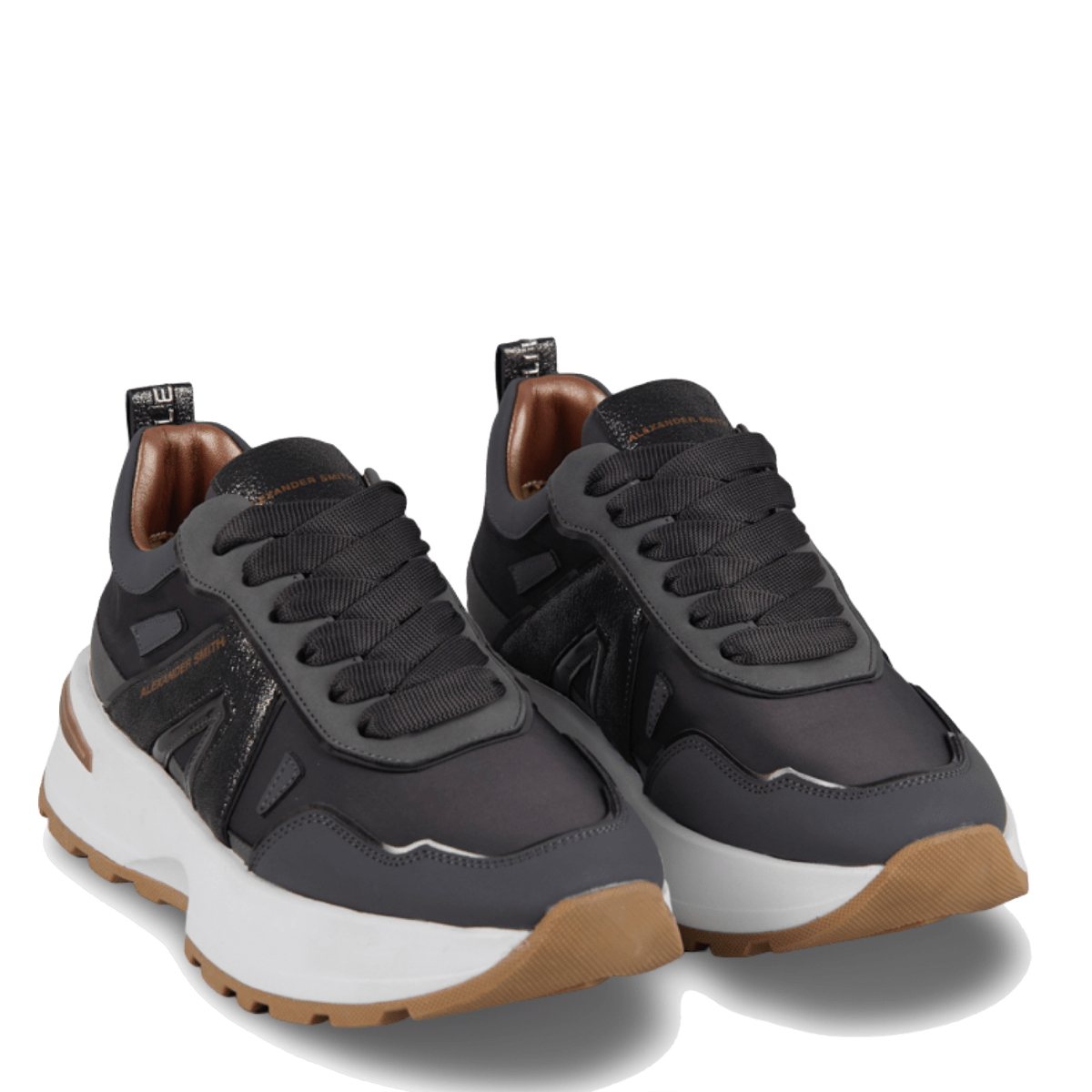 Sneaker Alexander Smith Liverpool Pelle e Nylon Dark Smoke - Alexander Smith London - Calzature Savorè