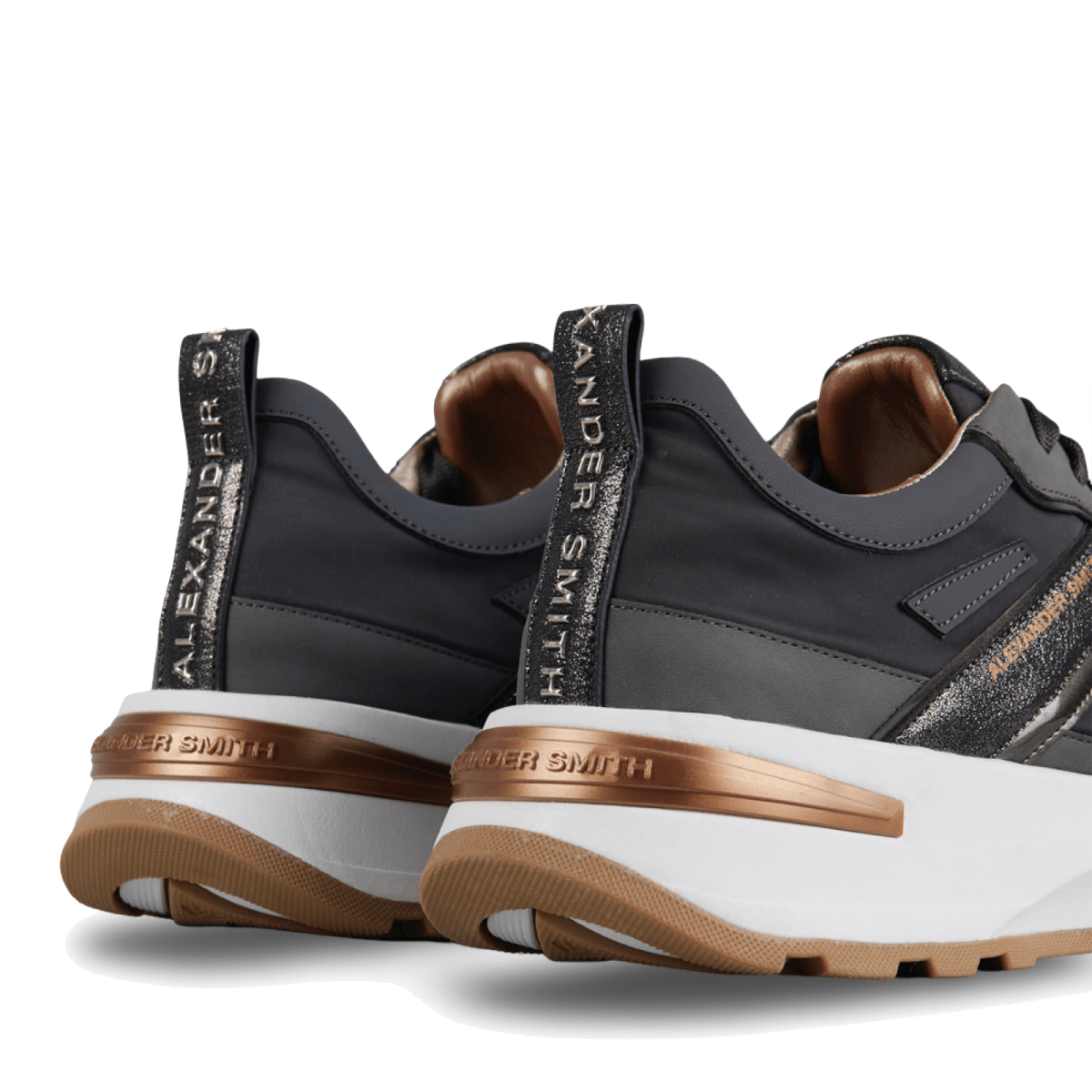 Sneaker Alexander Smith Liverpool Pelle e Nylon Dark Smoke - Alexander Smith London - Calzature Savorè