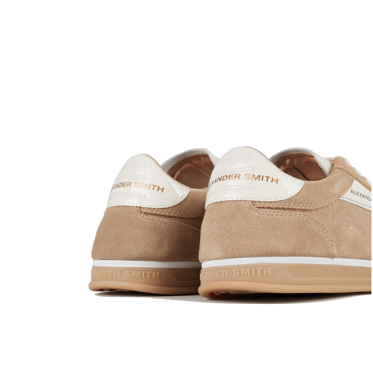 Sneaker Alexander Smith Thames Camoscio Camel Pelle White - Alexander Smith London - Calzature Savorè