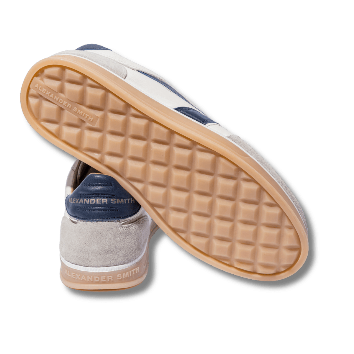 Sneaker Alexander Smith Thames Pelle Bianco / Grigio / Blu - Alexander Smith London - Calzature Savorè