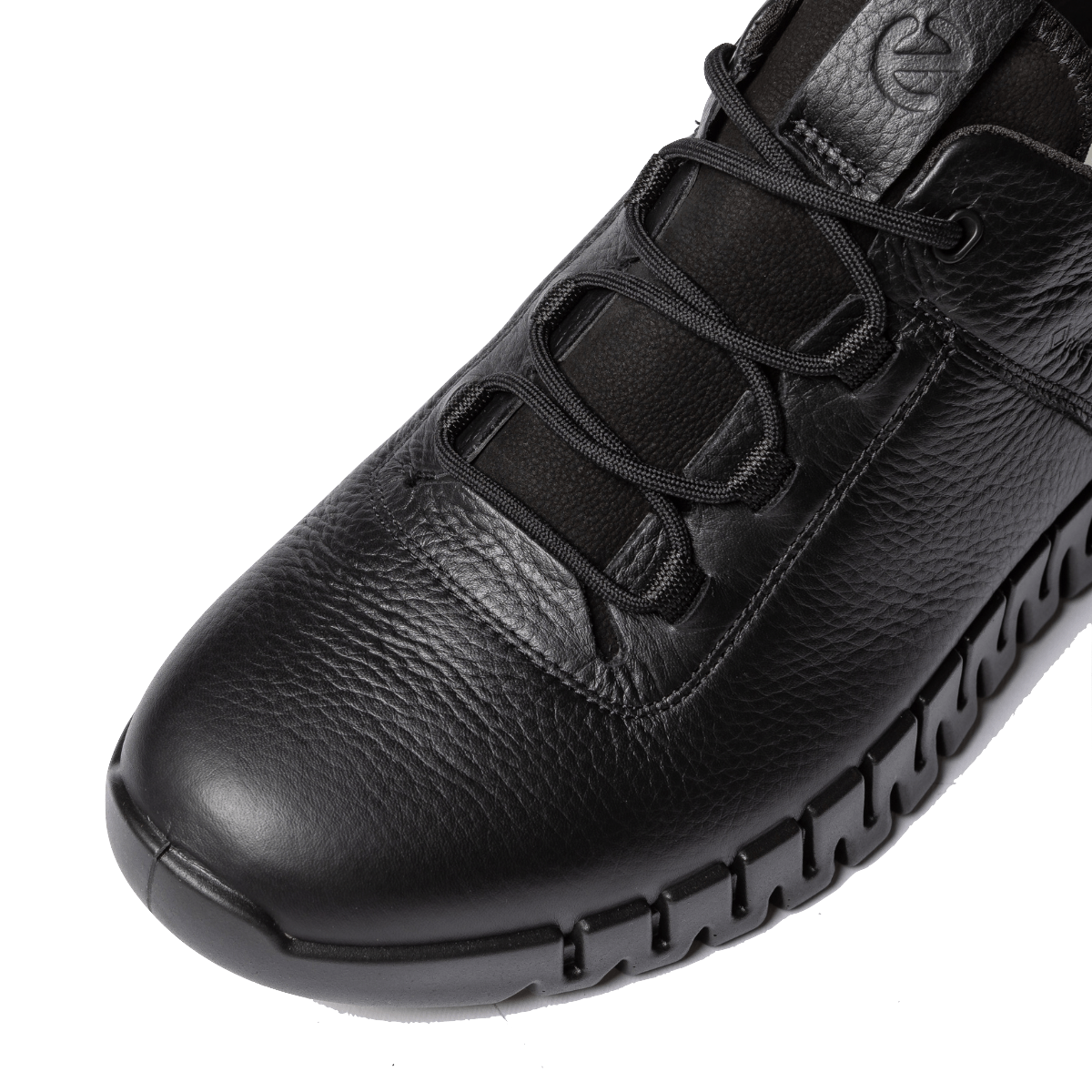 Sneaker Ecco Gruuv M Suola Flessibile Pelle Goretex Black - Ecco - Calzature Savorè