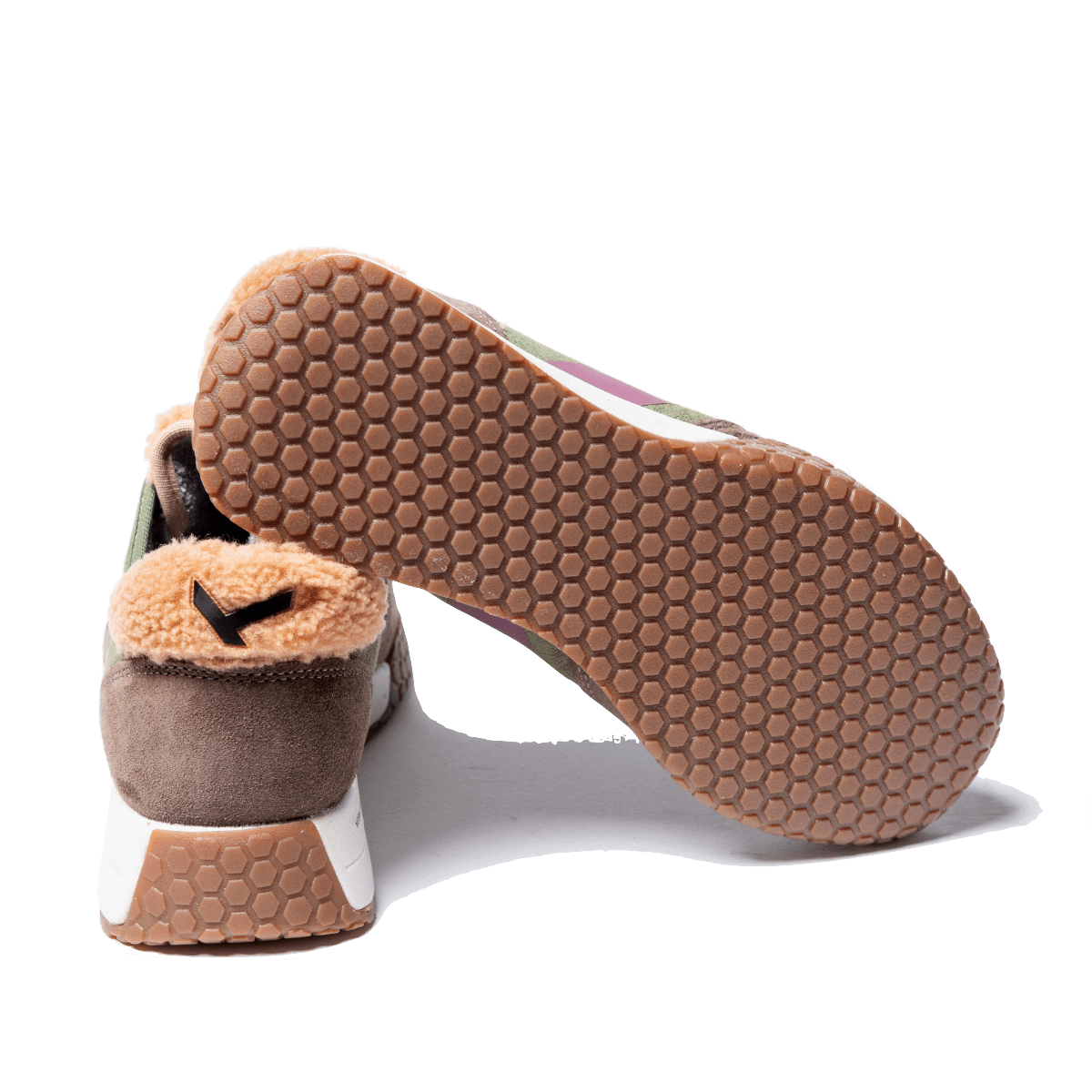 Sneaker Kehnoo Woman Camoscio Taupe/Military - Kehnoo - Calzature Savorè