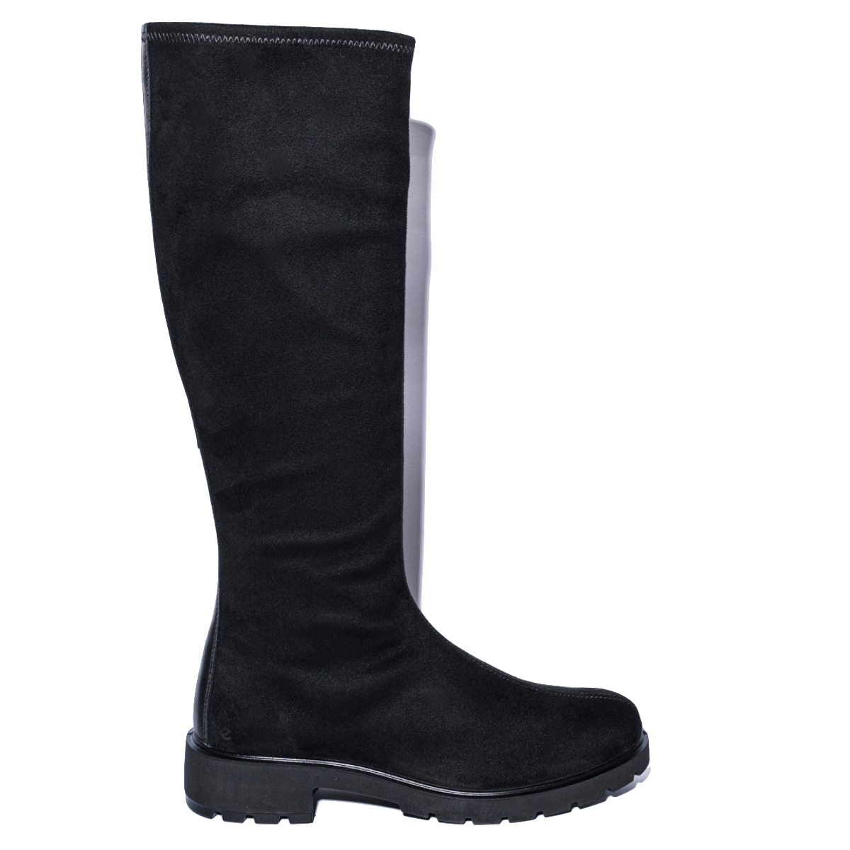 Stivale Ecco Metro Vienna Tall Nabuck Elasticizzato Black - Ecco - Calzature Savorè