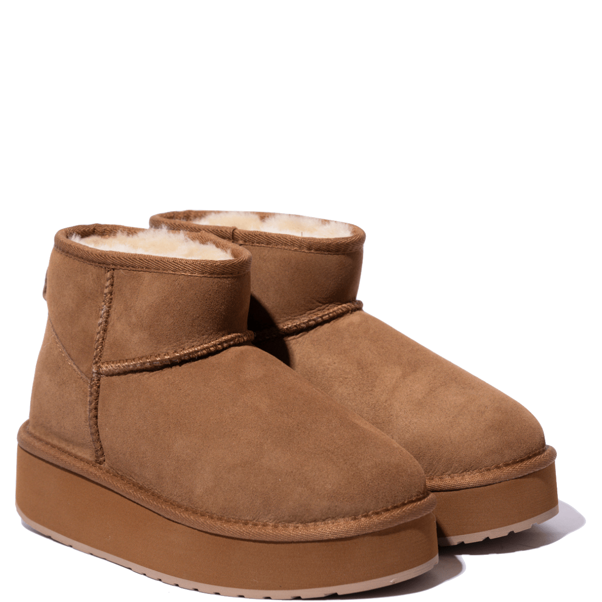 Stivaletto Emu Australia Stinger Micro Flatform 2.0 Montone Imbottito Chestnut - Emu Australia - Calzature Savorè