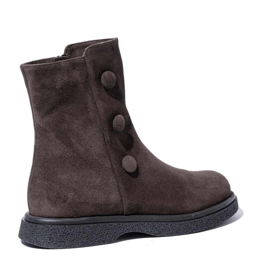 Stivaletto La Sellerie Bottoni Camoscio Caffè - La Sellerie - Calzature Savorè