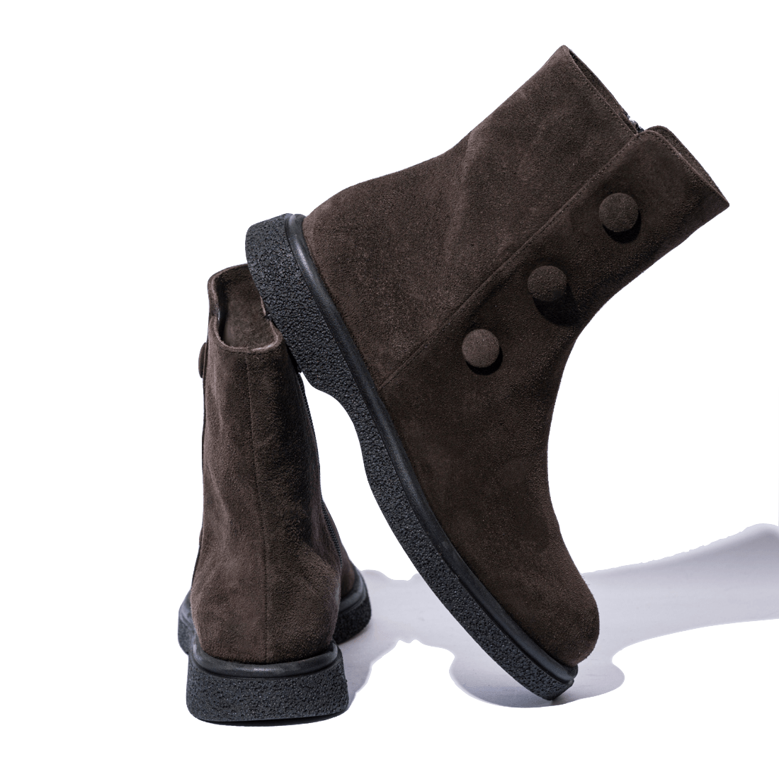 Stivaletto La Sellerie Bottoni Camoscio Caffè - La Sellerie - Calzature Savorè