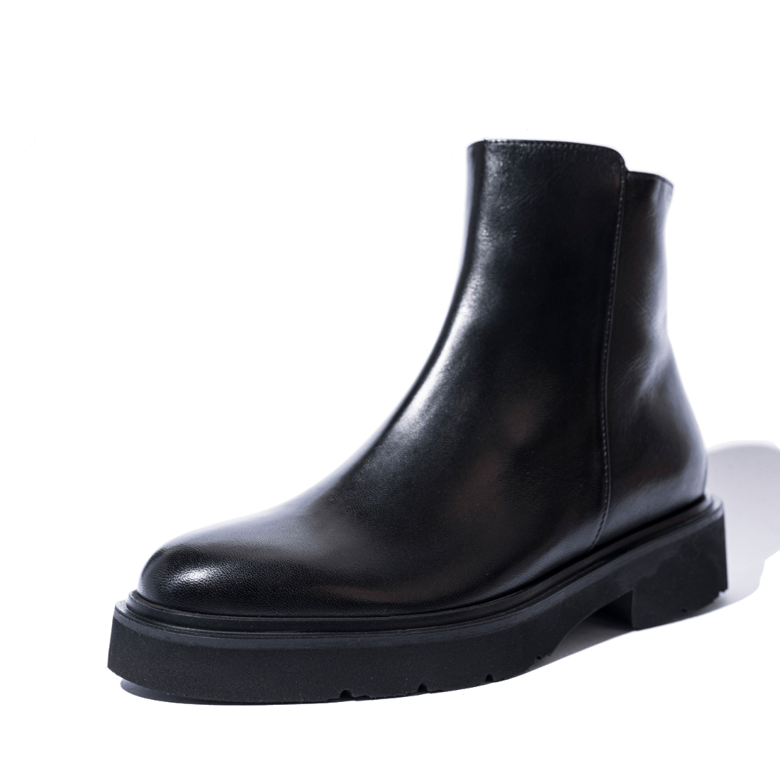 Stivaletto Luca Grossi Cerniera Pelle Natur Nero - Luca Grossi - Calzature Savorè