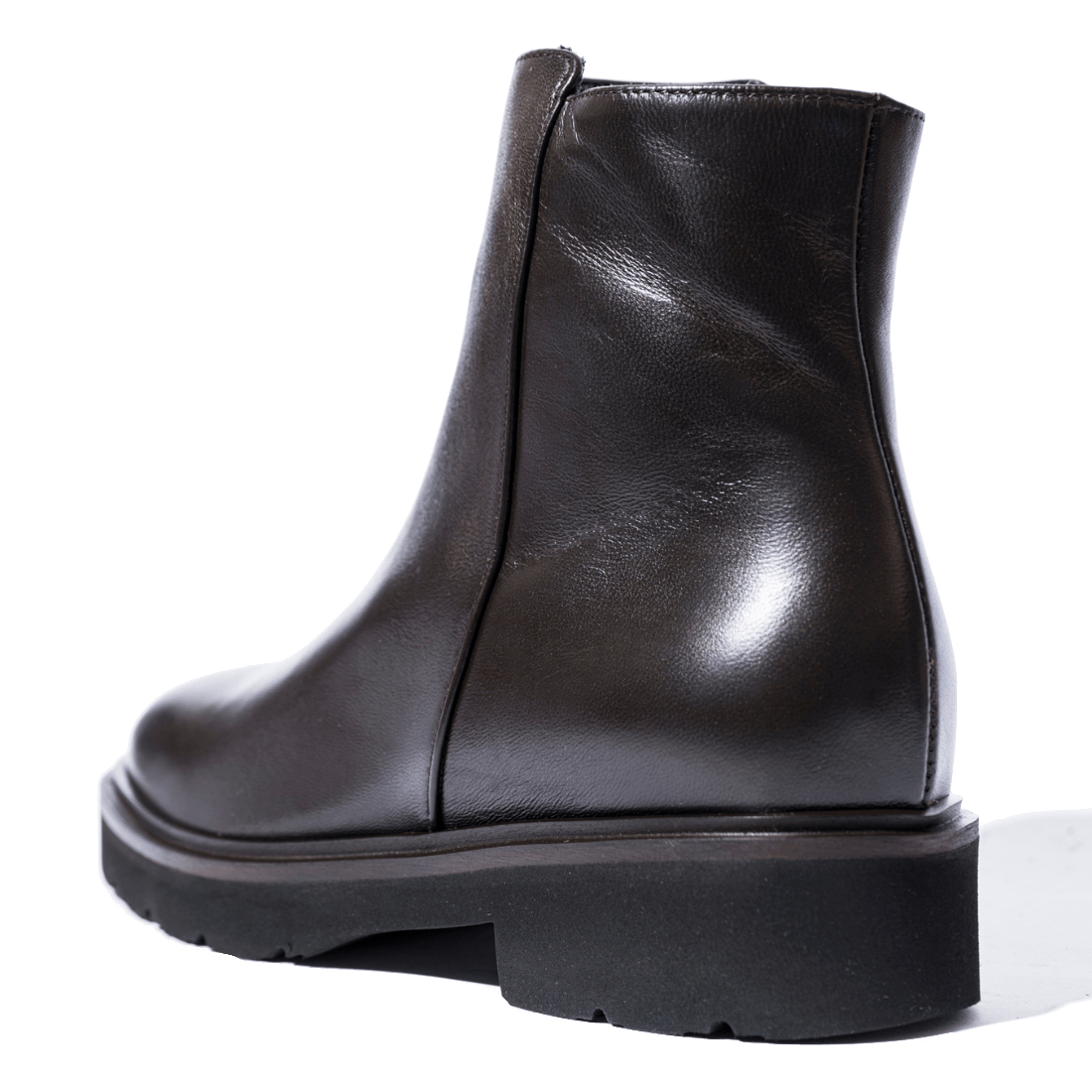Stivaletto Luca Grossi Cerniera Pelle Natur Testa Di Moro - Luca Grossi - Calzature Savorè