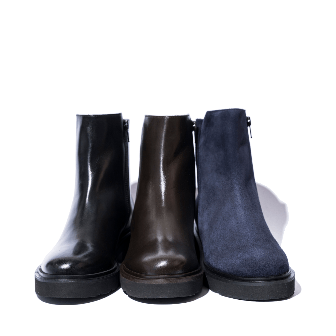 Stivaletto Luca Grossi Cerniera Pelle Natur Testa Di Moro - Luca Grossi - Calzature Savorè