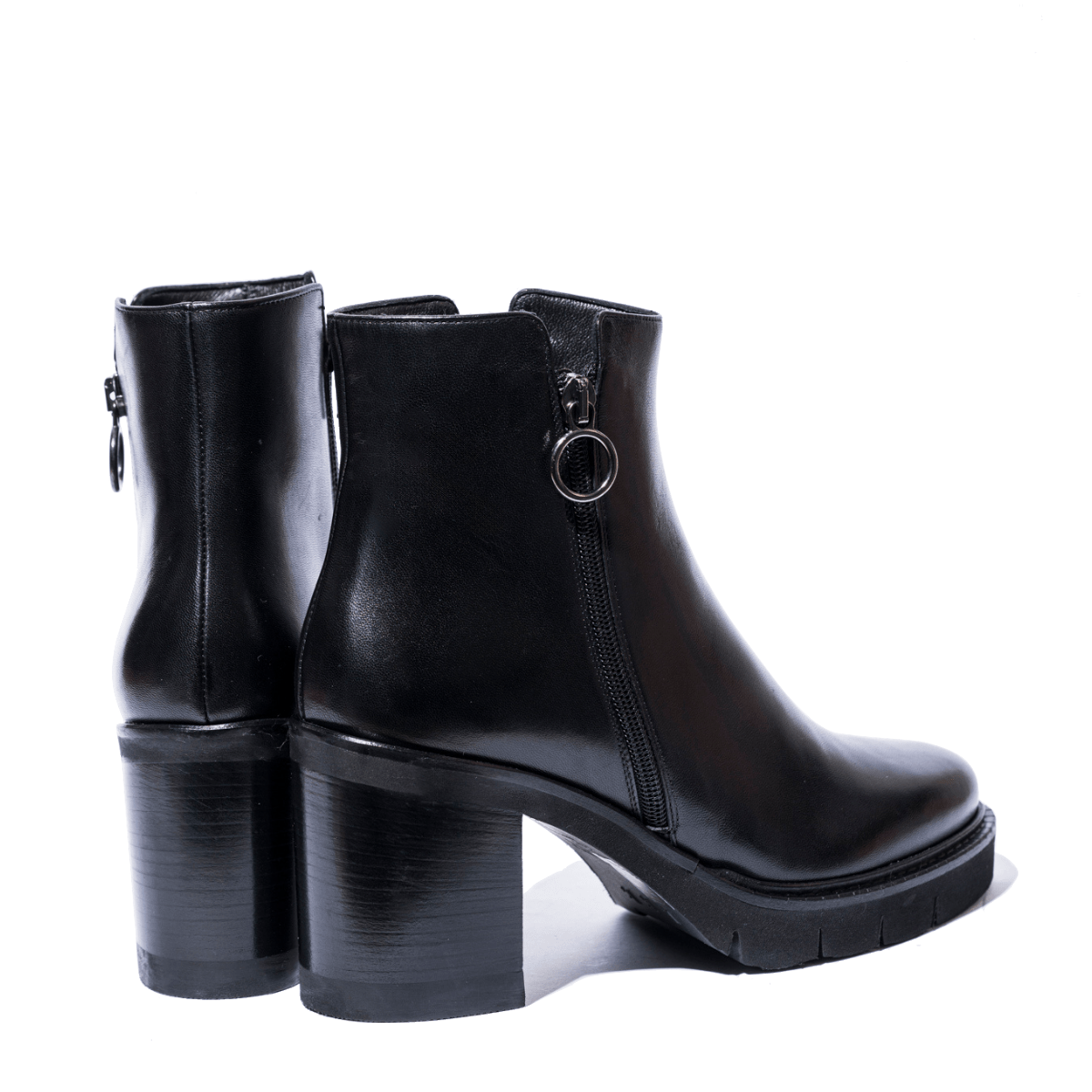 Tronchetto Alto Luca Grossi Pelle Natur Nero - Luca Grossi - Calzature Savorè