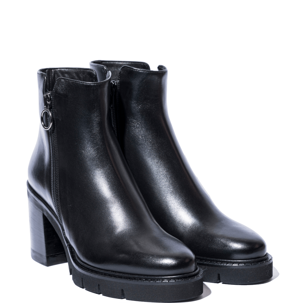 Tronchetto Alto Luca Grossi Pelle Natur Nero - Luca Grossi - Calzature Savorè