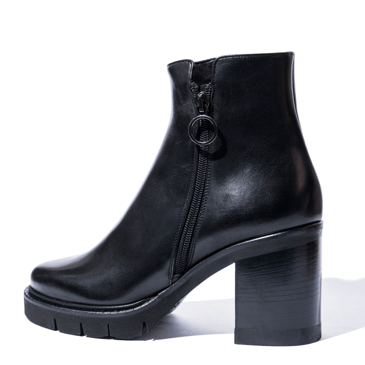 Tronchetto Alto Luca Grossi Pelle Natur Nero - Luca Grossi - Calzature Savorè