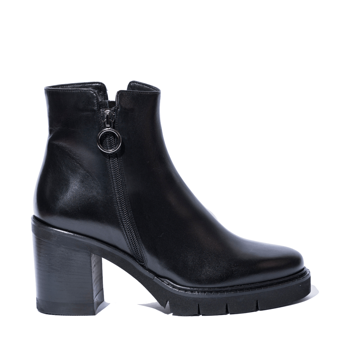 Tronchetto Alto Luca Grossi Pelle Natur Nero - Luca Grossi - Calzature Savorè