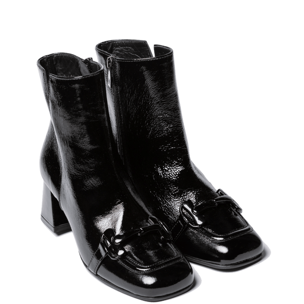 Tronchetto Melluso Morsetto Vernice Nero