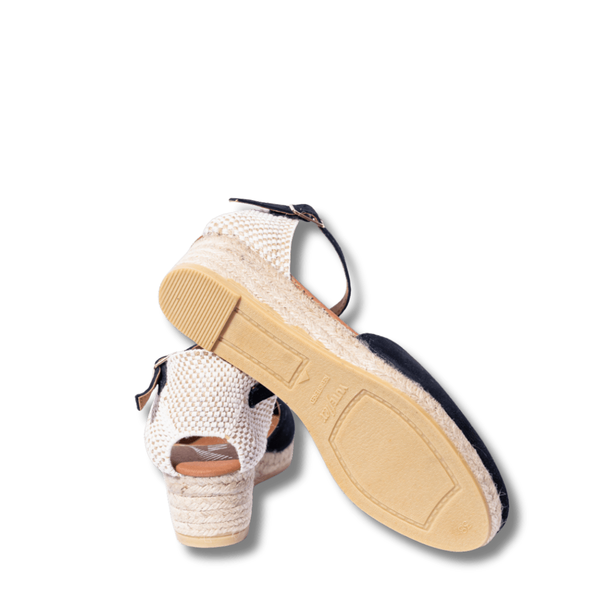 Zeppa in Corda Viguera Cinturino Camoscio Blu - Viguera - Calzature Savorè