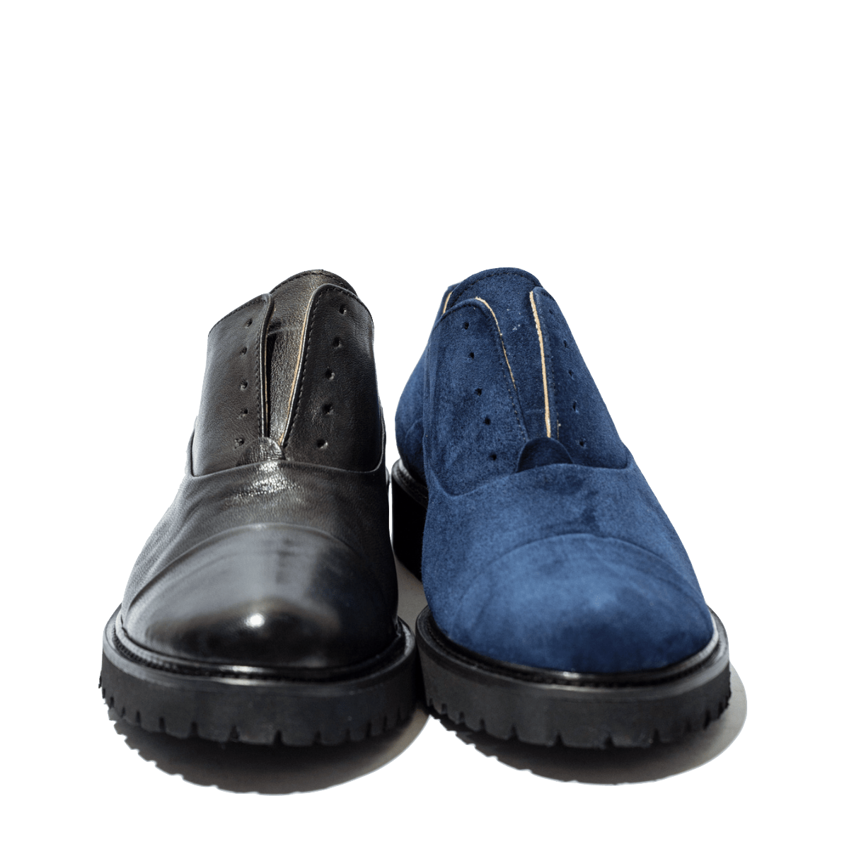 Allacciata Francesina Giorgia Camoscio Blu