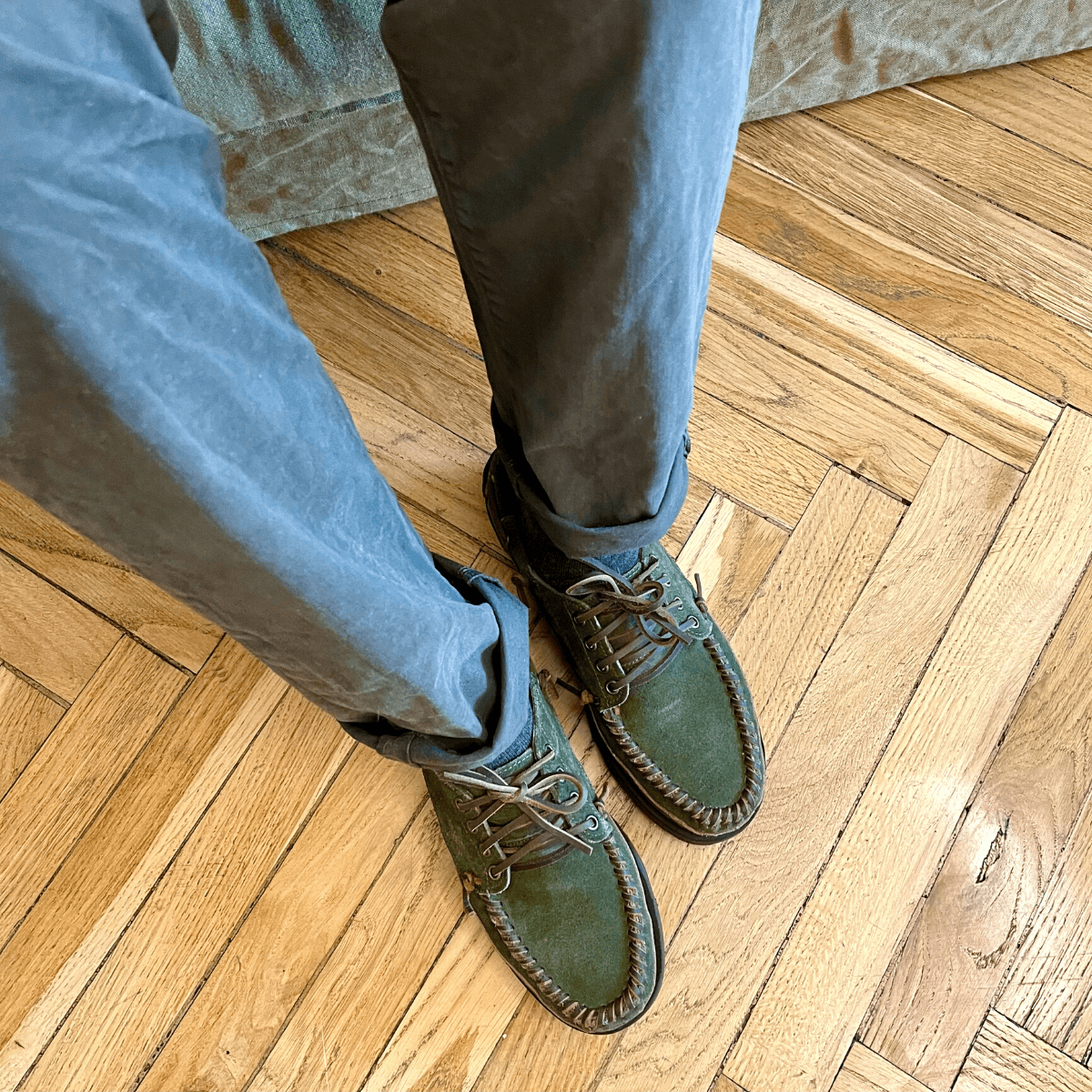 Allacciata Sebago Keuka Lea Canoe Moc Dark Brown Dark Military