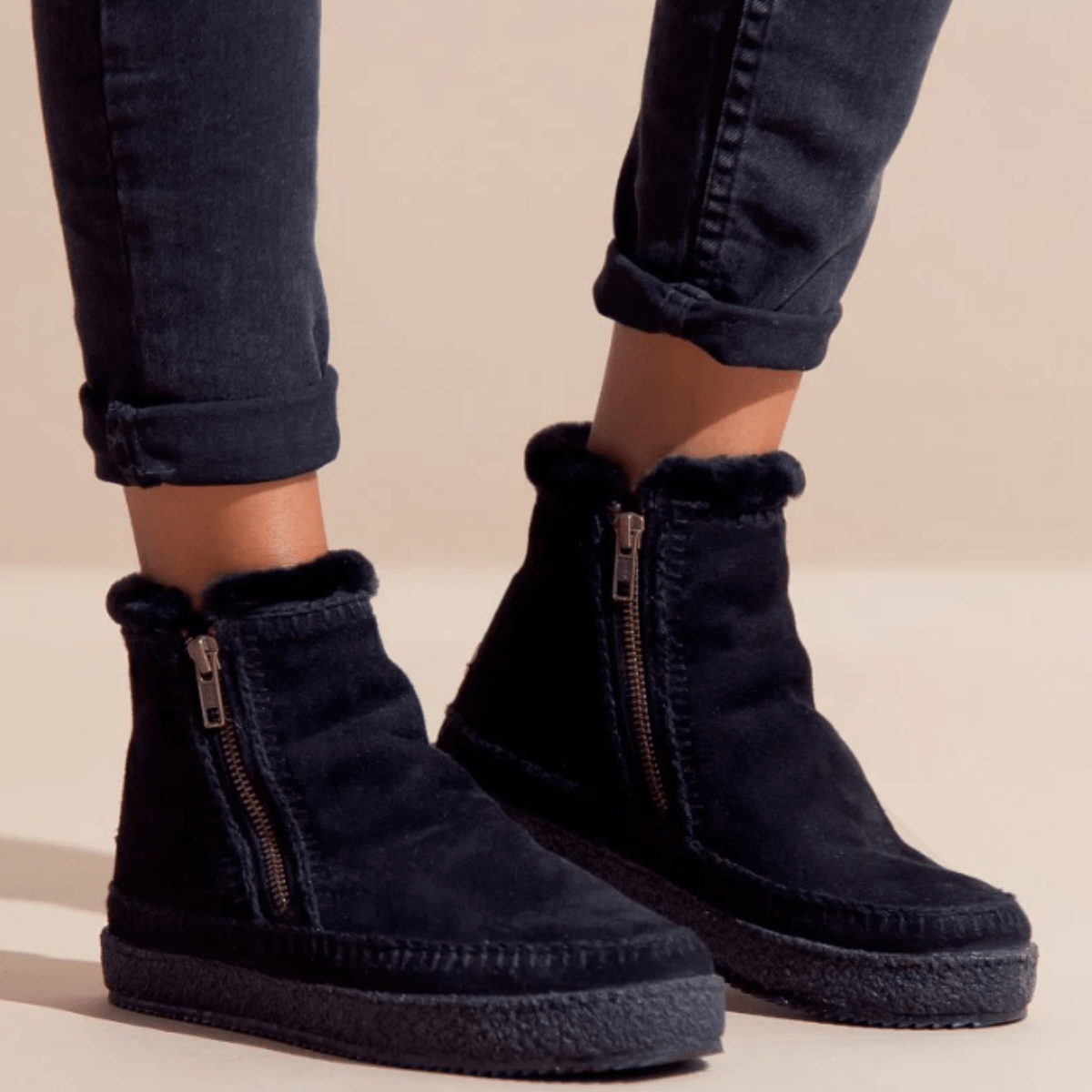 Boot Laidback London Setsu Crochet Camoscio Black - Laidback London - Calzature Savorè